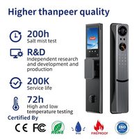 Serrure Intelligente A70 pour Porte en Bois, Reconnaissance Faciale, Empreinte Digitale, Code, Carte, Clé, Application TUYA, Stockage Cloud, WiFi Domestique