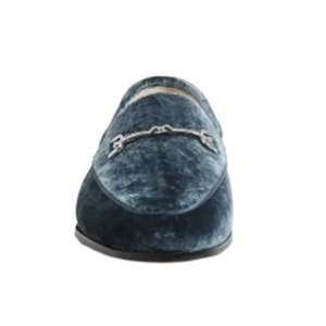 Choozii – mocassins en velours vert noirâtre pour femmes, chaussures à boucle plate pour dames, nouvelle mode - Product Image 4