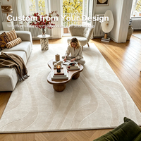 Tapis d'appoint Dsermer moderne fait main, personnalisé, de luxe, avec logo, en soie et laine, à motifs floraux, à poils longs et doux, pour la maison, l'hôtel, le salon, adapté aux animaux domestiques