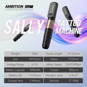 Máquina de tatuaje de longitud de carrera ajustable con logotipo personalizado <span class=keywords><strong>Ambition</strong></span> Wireless Pmu <span class=keywords><strong>Pen</strong></span> 2,0-3,5mm maquillaje permanente de carrera ajustable - Product Image 6