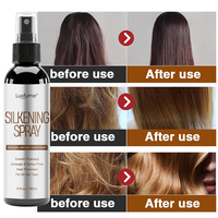 Spray capillaire à base d'eau pour effet soie, protecteur thermique, démêlant, anti-frisottis, pour des cheveux lisses et soyeux