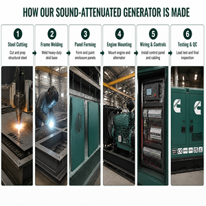 Generador Diésel Cummins Weichai de Alta Calidad de 50KVA a 500KVA, Tipo Abierto, Silencioso, Arranque Automático y Remoto, Trifásico, 1500 RPM, CE - Product Image 4