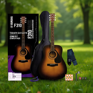 Guitare acoustique F310 en acajou, finition Tobacco Brown Sunburst, échelle de 634 mm, pack de démarrage idéal pour débutants - Product Image 3