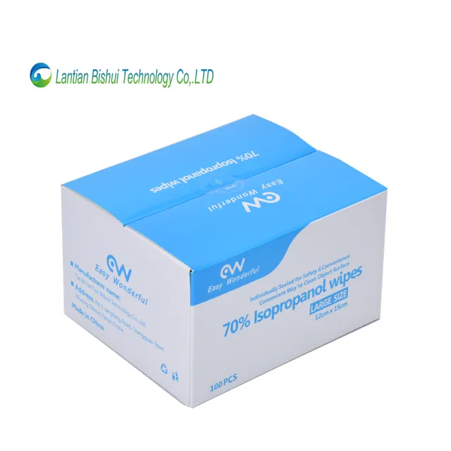 Non-woven sterile pad 70% isopropyl alcohol pad cleaning wipes