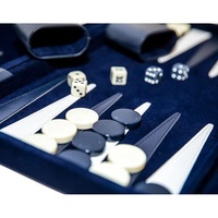 Ensemble de Backgammon de Luxe Ensemble de Backgammon en Velours Grandes Tailles Ensemble de Backgammon de Street Designer Bleecker