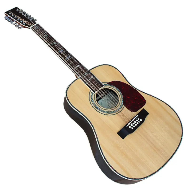 Flyoung Natural Wood Color 41 Zoll Akustik gitarre D45 Model Top Solide klassische Gitarre 12 Saiten