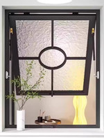 Ventana Vertical Abatible de Aluminio con Aislamiento Acústico, Estilo Retro Francés, para Dormitorio, Baño, Sala de Estar, Balcón, Ventana Pequeña
