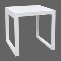 AJUNION Chaise de jardin en aluminium pour loisirs de plein air Mobilier d'extérieur Ensemble de patio Chaise d'extérieur en métal avec table d'appoint