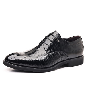 Zapatos Oxford de Piel para Hombre, Hechos a Medida, de Alta Gama, Formales, Estilo Británico Informal, Modernos y a la Moda, con Punta en Pico, Antideslizantes - Product Image 1