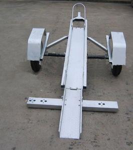 EZ-hauler fabrieksgemaakte stalen zilveren motorfietsaanhangwagen DBT0300 volledig verzinkt 500 kg max. laadvermogen 1700 mm - Product Image 1