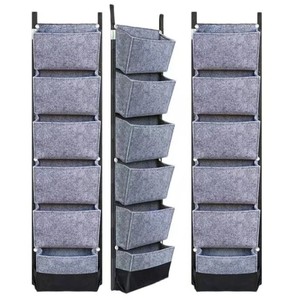 Nouveau sac de plantation vertical à 6 poches en feutre tenture murale pour fleurs légumes conteneur de culture extérieur intérieur <span class=keywords><strong>jardinière</strong></span> de jardin - Product Image 3