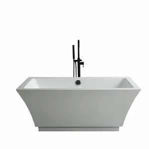 Bak mandi berdiri bebas bak mandi untuk pabrik kamar mandi modern Harga panas sudut bak rendam putih akrilik