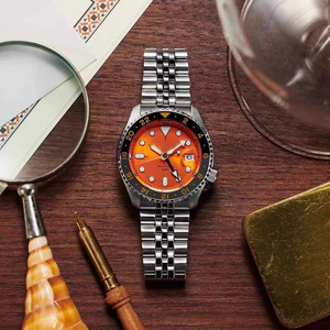 Lujoso No. Reloj Deportivo Mecánico para Hombre, 5 ATM, Resistente al Agua, con Indicador GMT, Esfera con Agujas, Correa de Acero Inoxidable de 22 mm, Modelo de Cinco Filas - Product Image 4