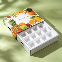 Emballage personnalisé en PP transparent pour fruits frais et coffret cadeau durable avec poignée, impression UV pour la vente en gros et au détail