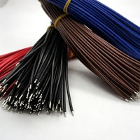 Kabel Jumper Elektronik Inti Tunggal Pra-Pengupas Khusus, Kabel Tembaga Berlapis Timah Dua Ujung untuk Pengkabelan Internal Peralatan PCB