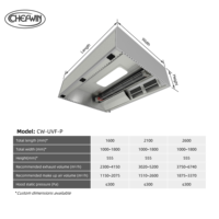 Hotte d'extraction commerciale en acier inoxydable de type UV avec alimentation en air frais et en air positionné pour restaurant, hôtel, cuisine - Personnalisable