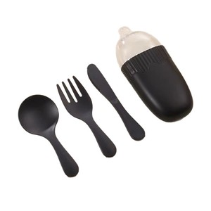 Juego de Cubiertos Portátil de Tres Piezas, de Plástico, para Acampar al Aire Libre, para Niños, Estudiantes y Adultos, Desechables - Product Image 3