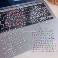 Autocollants en strass colorés et scintillants de style américain haut de gamme - Bestseller transfrontalier pour la décoration de journaux ; Étoile et Lune