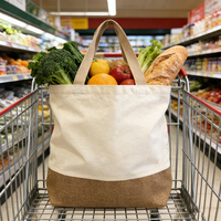 Sac fourre-tout en toile de lin réutilisable, patchwork, sac cadeau pour demoiselle d'honneur, sac de plage et de vacances portable, sac publicitaire