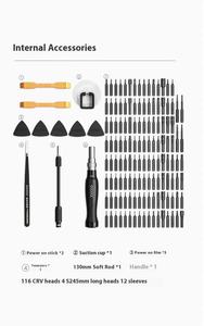 Kit d'outils de réparation multifonction 145 pièces Phillips Bits pointe magnétique pour téléphones mobiles caméras-jeu de tournevis matériel de bricolage - Product Image 3
