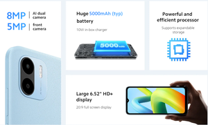 Xiaomi สมาร์ทโฟน Redmi <span class=keywords><strong>A2</strong></span> 2GB + 32GB,สมาร์ทโฟน Redmi หน้าจอ6.52 5000Mah กันน้ำ OLED 8MP Nomu 8 Android 13 - Product Image 3