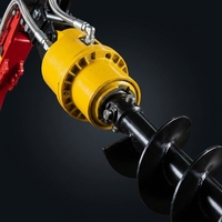 Foreuse hydraulique pour pelle, tarière rotative pour trous de poteaux, pour la construction, fixation universelle robuste