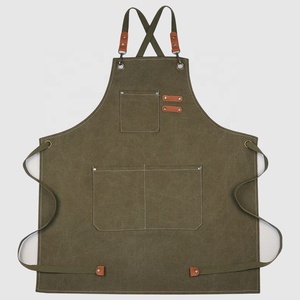 Biểu tượng tùy chỉnh bông nấu ăn BBQ đầu bếp nhà bếp denim vải in thêu trà sữa Hoa Cà Phê cửa hàng bồi bàn làm việc tạp dề - Product Image 1