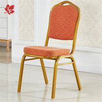 Chaise de Banquet Empilable Bleu Royal pour Hôtel, Chaises de Salle à Manger Modernes Dorées, Vente en Gros