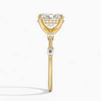 IGI-Zertifizierter CVD Labor-Diamant Ovaler Schliff 4-Krappen-Fassung 9K 10K 14K 18K Gold Labor-Gezüchteter Diamant Ehering