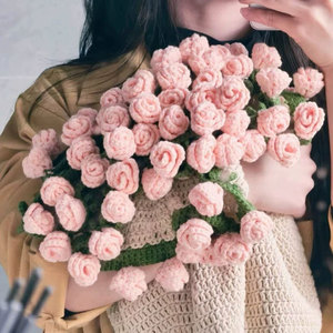 Manta <span class=keywords><strong>de</strong></span> Rosas <span class=keywords><strong>de</strong></span> <span class=keywords><strong>Ganchillo</strong></span> 2026, Diseño Floral Tejido a Mano, Convertible en Ramo <span class=keywords><strong>de</strong></span> Flores, Manta <span class=keywords><strong>de</strong></span> Regalo - Product Image 1