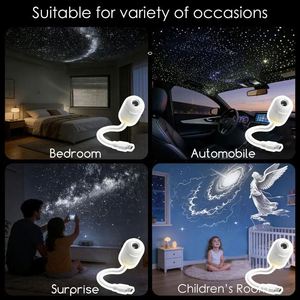 Mini Proyector USB Galaxy Directo de Fábrica con 24 Diapositivas HD de Aurora, Saturno, Estrellas Navideñas, Luz Nocturna, Regalo OEM para Niños - Product Image 5