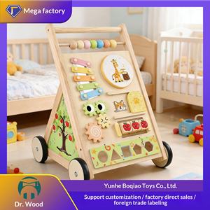 Marche-bébé en bois pour enfants avec chariot musical Orff - Jouet éducatif pour les enfants de 0 à 3 ans - Capacité de charge de 10 kg - Product Image 3