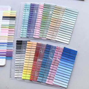 Juego de 6 Etiquetas Adhesivas Largas Multicolores Súper Resistentes, Diseño de Regla, para Clasificación de Documentos de Oficina, Estudio y Cuadernos - Product Image 1