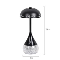 Luxe lumière chaude lumière froide lumière gradateur luminosité RGB paillettes liquide décor chevet LED lampe de bureau avec forme de parapluie