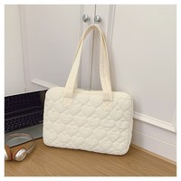 Nouvelle arrivée : Sac à bandoulière portable antivol en nylon de 13 pouces, grande capacité, en forme de cœur, style coréen, extensible, pour ordinateur portable