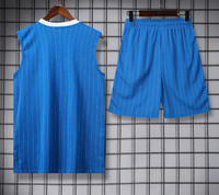Ensemble de survêtement de football sans manches en polyester à séchage rapide avec design Graffiti Splash professionnel, maillot et short de football, logo personnalisé