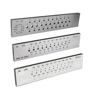 O.M.O. Italien 20/30 Löcher runde Form Metall Stahldrahtformung Zugplatte Goldschmiedengerät - Product Image 4