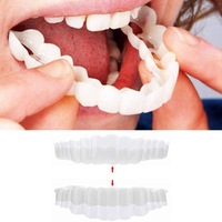 Juego de dentaduras decorativas temporales de segunda generación, blanqueamiento de sonrisa de plástico, higiene bucal multiusos