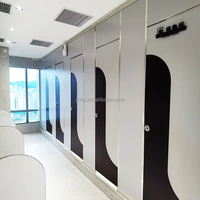 Panneau de cloison de salle de bain HPL imperméable, ignifuge et résistant à l'humidité, séparateur de cabine WC pour hôtel, école, université, campus