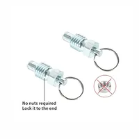 M6 M8 M10 M12 Goupille d'indexage rétractable courte en acier au carbone zingué bleu avec languette de traction et vis de verrouillage Factorysale