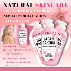 Loción Corporal Hidratante y Aclarante con Extracto de Flor de Cerezo, Reduce Poros, para Todo Tipo de Piel, 500ml, Venta al Por Mayor - Product Image 2