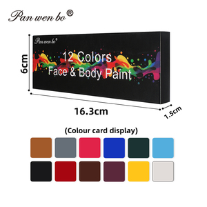 Set Profesional <span class=keywords><strong>de</strong></span> Pintura Corporal y Facial <span class=keywords><strong>de</strong></span> 12 Colores, No Tóxica, Paleta <span class=keywords><strong>de</strong></span> Pintura Facial para Dibujos Faciales - Product Image 2