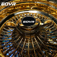 Jantes en fil chromé or de luxe personnalisées EVOR 72/100 à rayons multiples de 17 à 24 pouces pour Chevy Impala Caprice Buick Cutlass Lincoln