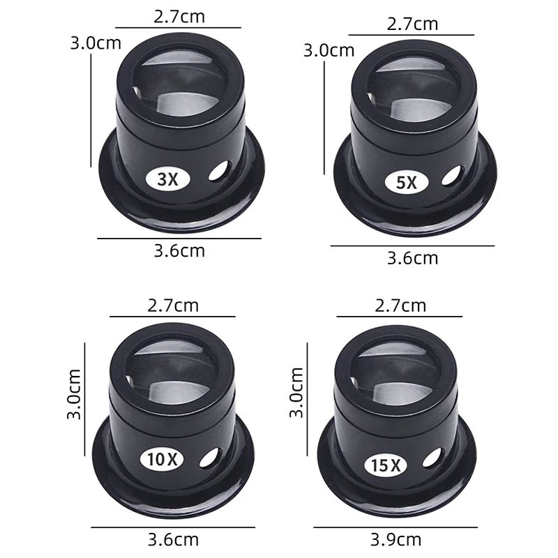 Loupe Monoculaire Loupe, Loupe Pour Horlogers, Lentille De Bijoutier, Montre Outil De Réparation De Lentilles 3X/5X/10X /15X /20XX