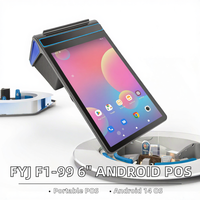 Systèmes de point de vente portables Android 14.0 à double écran 8 pouces 3/4 Go + 16/32 Go avec imprimante 58/80 mm Z108 NFC, terminal de caisse EPOS