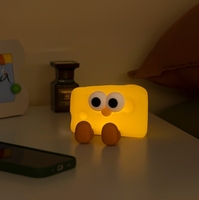 Lampe de chevet créative en forme de petit fromage, en ABS+HIPS, pour fête annuelle, cadeau de Noël, Diwali, fête des Mères, dessin animé, pour bureau