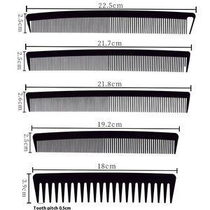 Peine de Peluquería <span class=keywords><strong>Tony</strong></span> Cover de Plástico ABS con Cola de Púa y Fibra Ancha y Densa, Resistente al Calor y de Carbono para Corte de Pelo de Barbero y Uso Doméstico - Product Image 3