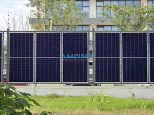 Vertikales Bifaziales Solarzaun-Panel-Kit für Garten, Hinterhofbewässerung, Teich, Geflügelfarm, netzunabhängige Solarstromerzeugung - Product Image 2