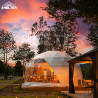 Dropshipping Dômes géodésiques 5 étoiles Dôme de glamping Maison Hôtel 8 M avec toile isolée Dôme de luxe en pvc Tente Domo