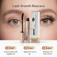 Mascara OTVENA noir mat, waterproof, volumisant, 4D, fibres de soie